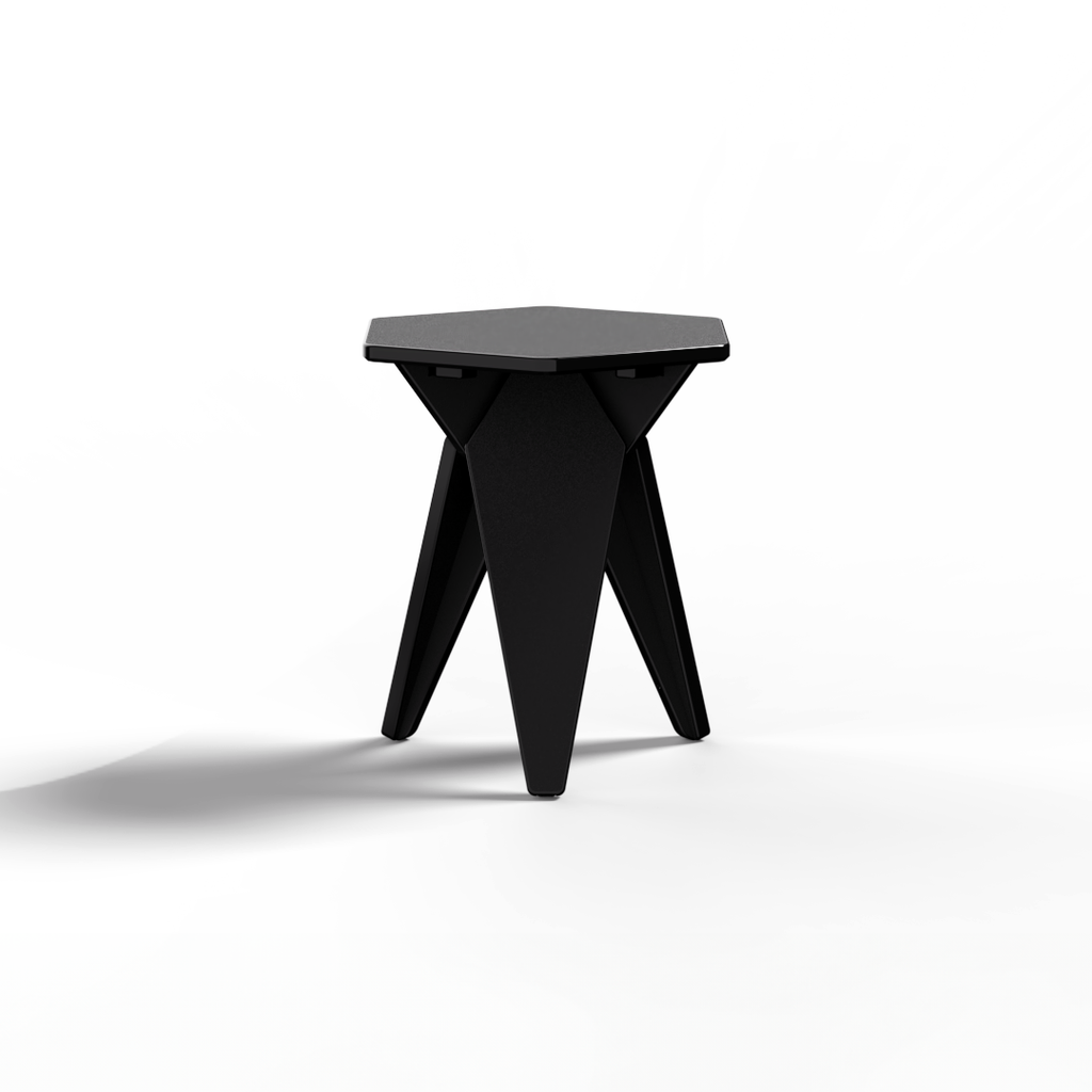 Adirondack Chairs with Side Table Bundle - Charcoal Black