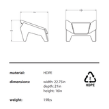 ORI Muskoka Ottoman - Frost White