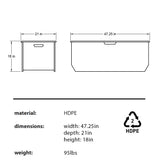 ORI Muskoka Storage Bench - Carbon Gray