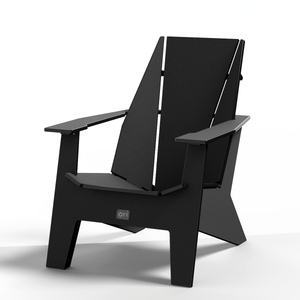Adirondack Chairs with Side Table Bundle - Charcoal Black