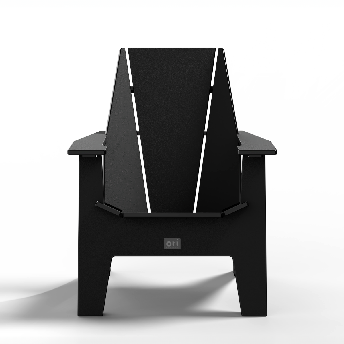 Adirondack Chairs with Side Table Bundle - Charcoal Black