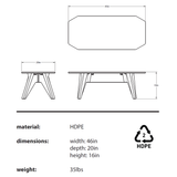 ORI Muskoka Coffee Table - Carbon Gray