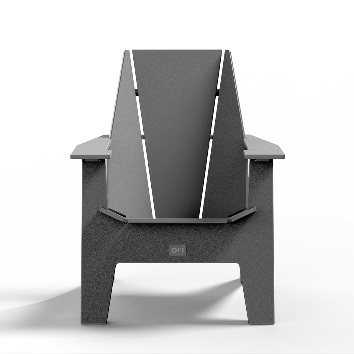 Adirondack Chairs with Side Table Bundle - Carbon Grey