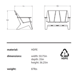 ORI Muskoka Loveseat - Carbon Gray